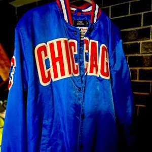 Chicago Cubs Varsity Jacket (Vintage 90s Chicago Cubs starter MLB satin jacket s